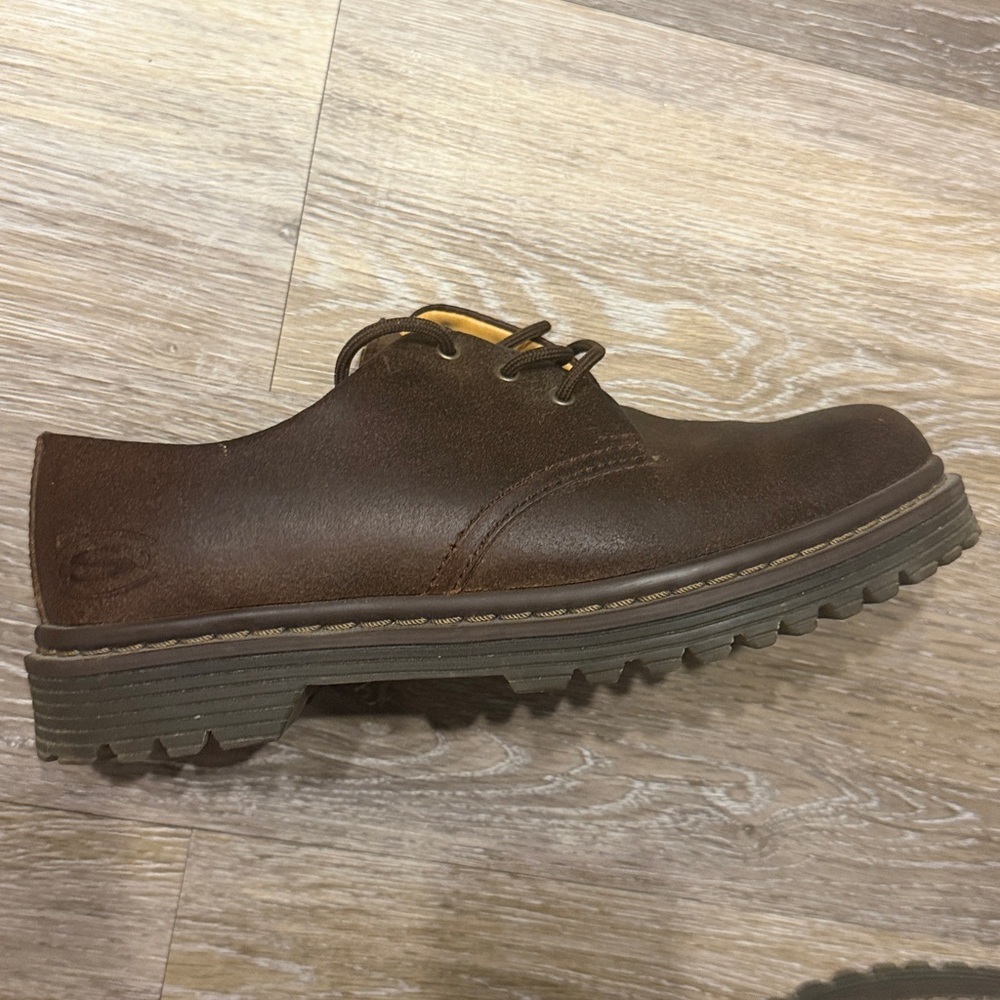 Skechers Oxford Brown leather Chunky 90's Style Y2K Shoes Size 9 vintage